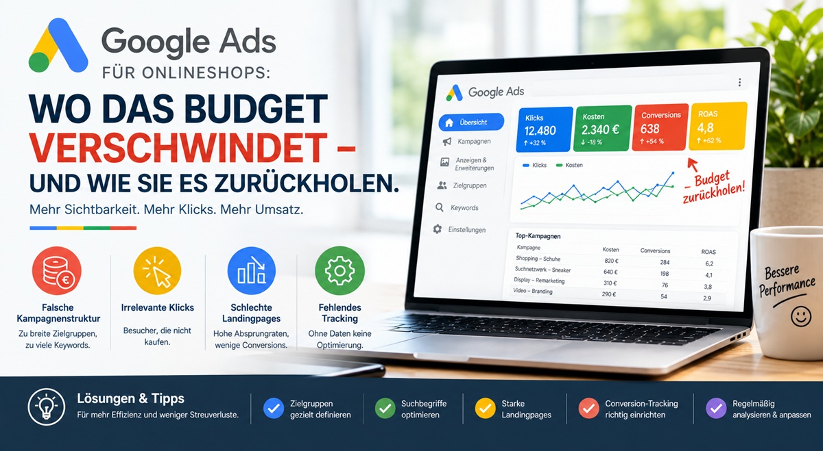 Online-Marketing – Google Ads für Onlineshops: Wo das Budget verschwindet — und wie Sie es zurückholen – Suchbegriffe, Aus…