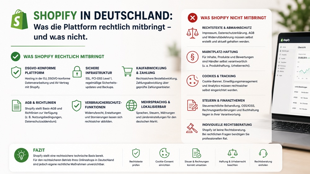 E-Commerce News - Tipps & Tricks – Shopify in Deutschland: Was die Plattform rechtlich mitbringt — und was nicht – Sho…