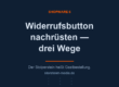Widerrufsbutton in Shopware 6: Kundenkonto, Bestelluebersicht, Mail-Templates und Plugin-System sind vorhanden, Widerrufsfunktion, Gastbesteller-Weg und eigener Datensatz muessen ergaenzt werden