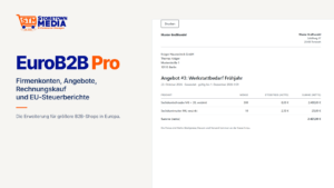 EuroB2B Pro für WooCommerce: Angebot an eine Musterfirma mit Positionen und Nettosumme