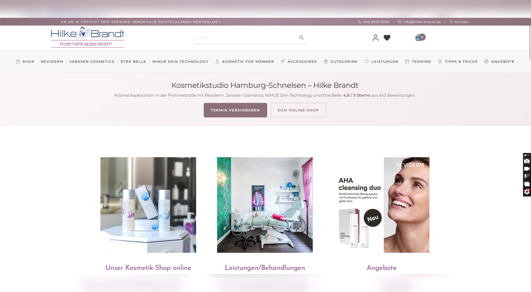 Website-Referenz (WooCommerce): hilke-brandt.de