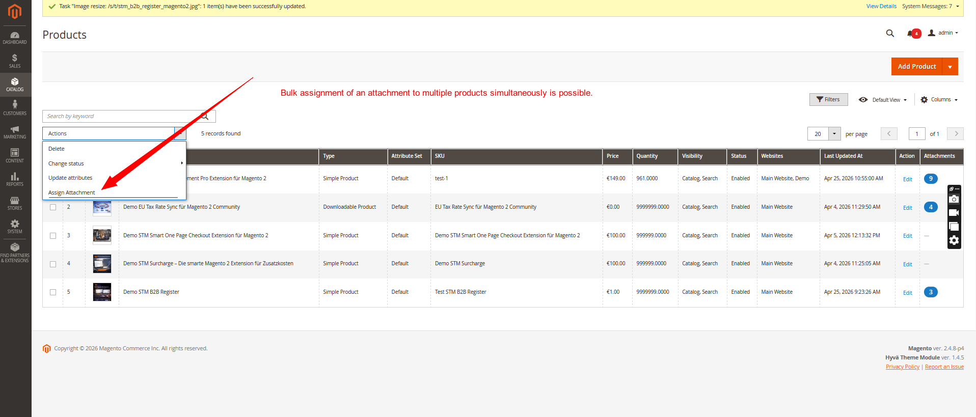 CSV import form with step-by-step instructions and format reference.