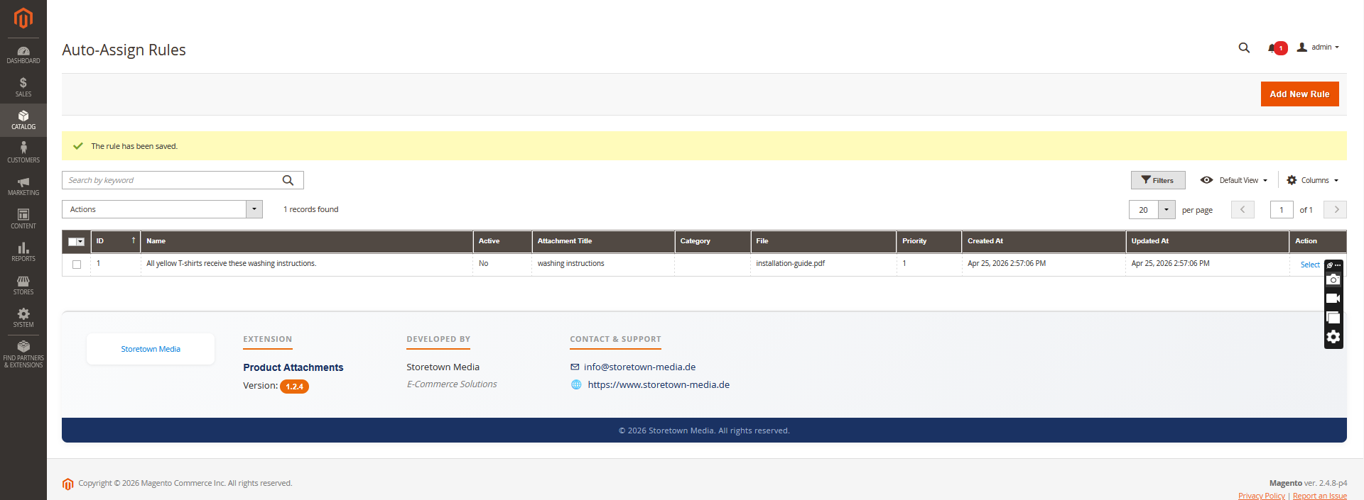 Display Settings, Attachment Categories and File Extension Icons in the system configuration.